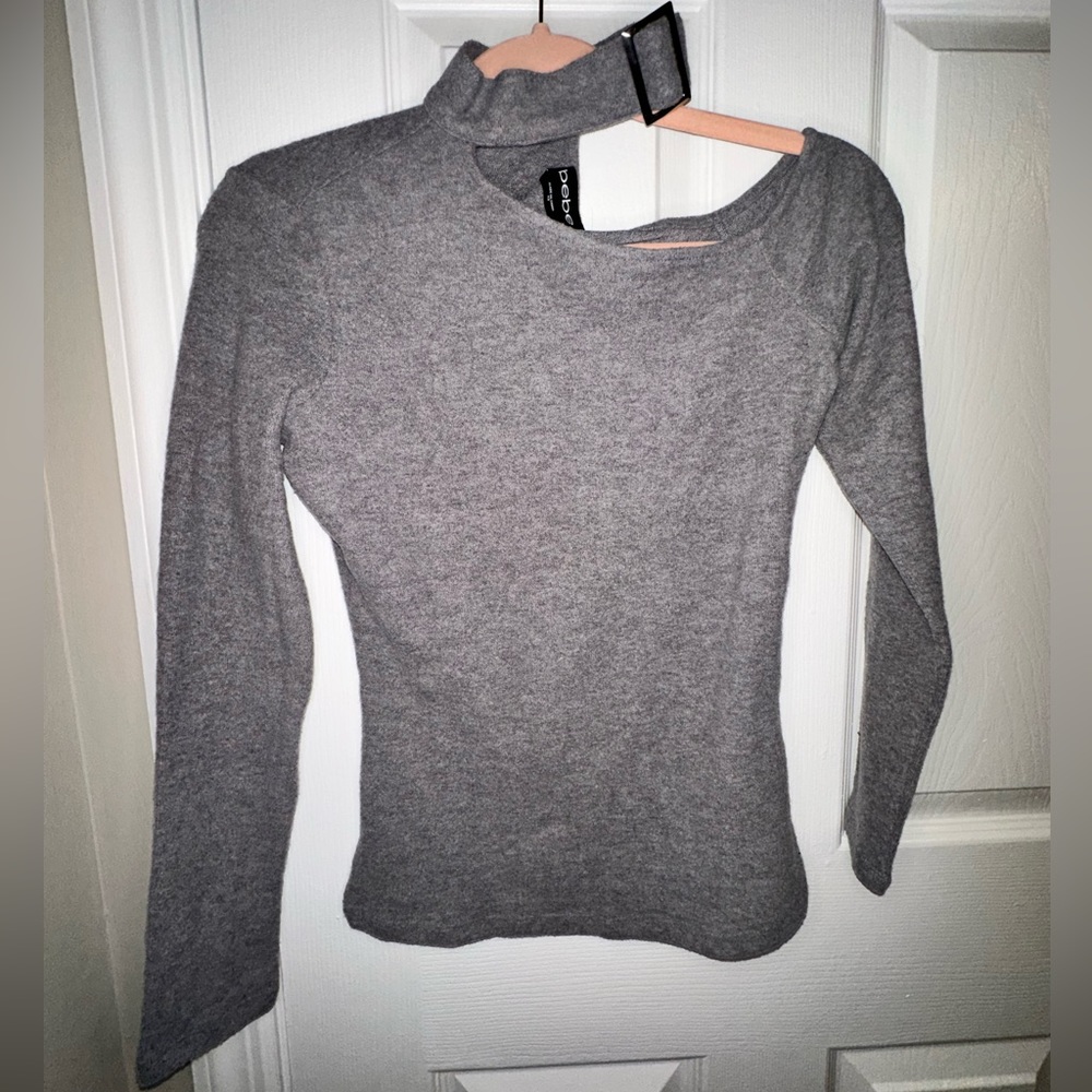 BEBE Buckle Turtle Neck